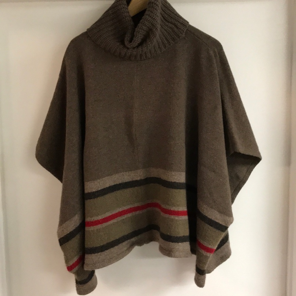 Loft Sweater Cape with Cowl Neck
